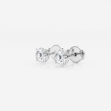 Womens | 1.00 CT Round Cut Lab Grown Diamond | Solitaire Stud | Platinum | E-VS1