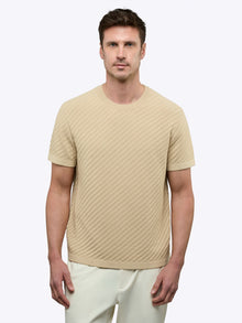 Mens | Riviera Knit Signature-Fit Textured Tee | Linen