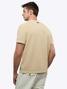 Mens | Riviera Knit Signature-Fit Textured Tee | Linen