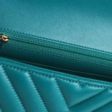 Chanel | Pre-Owned Mini Rectangular Chevron Lambskin Single Flap | Green