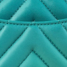 Chanel | Pre-Owned Mini Rectangular Chevron Lambskin Single Flap | Green