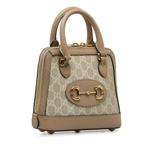 Gucci | Pre-Owned Mini GG Supreme Horsebit 1955 Satchel | Brown/Beige