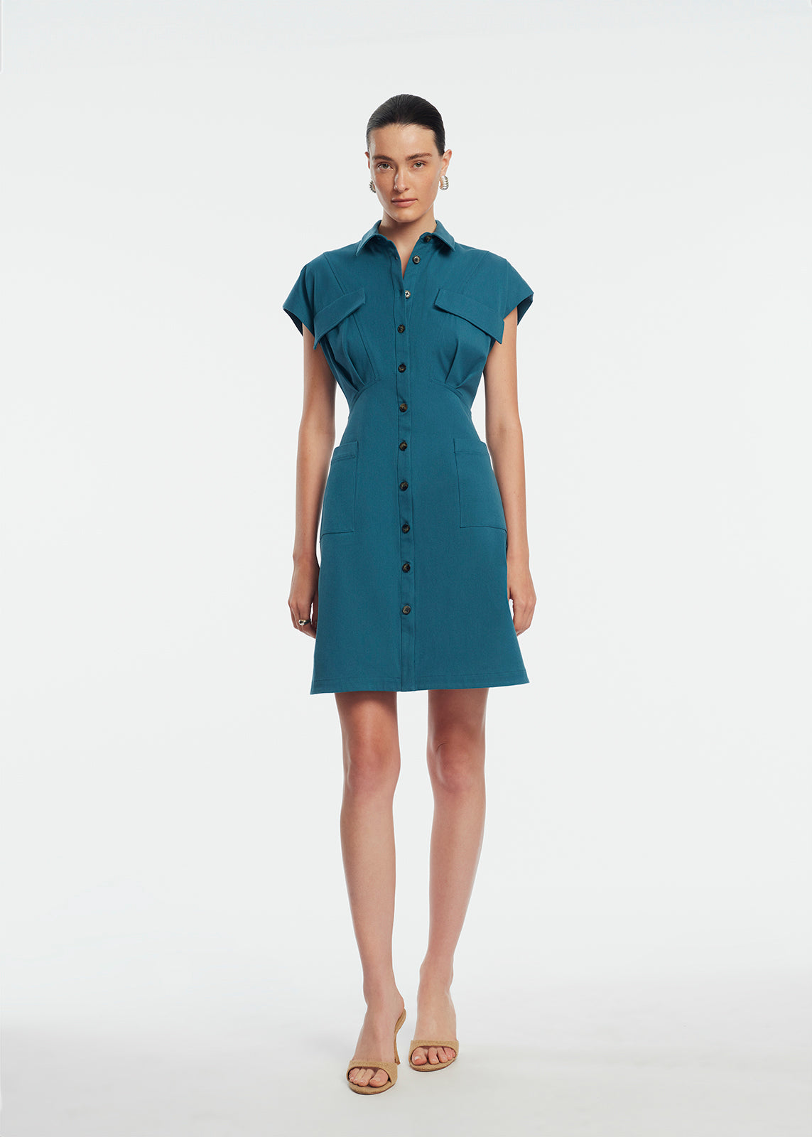 Stretch Cotton Safari Dress | Mallard