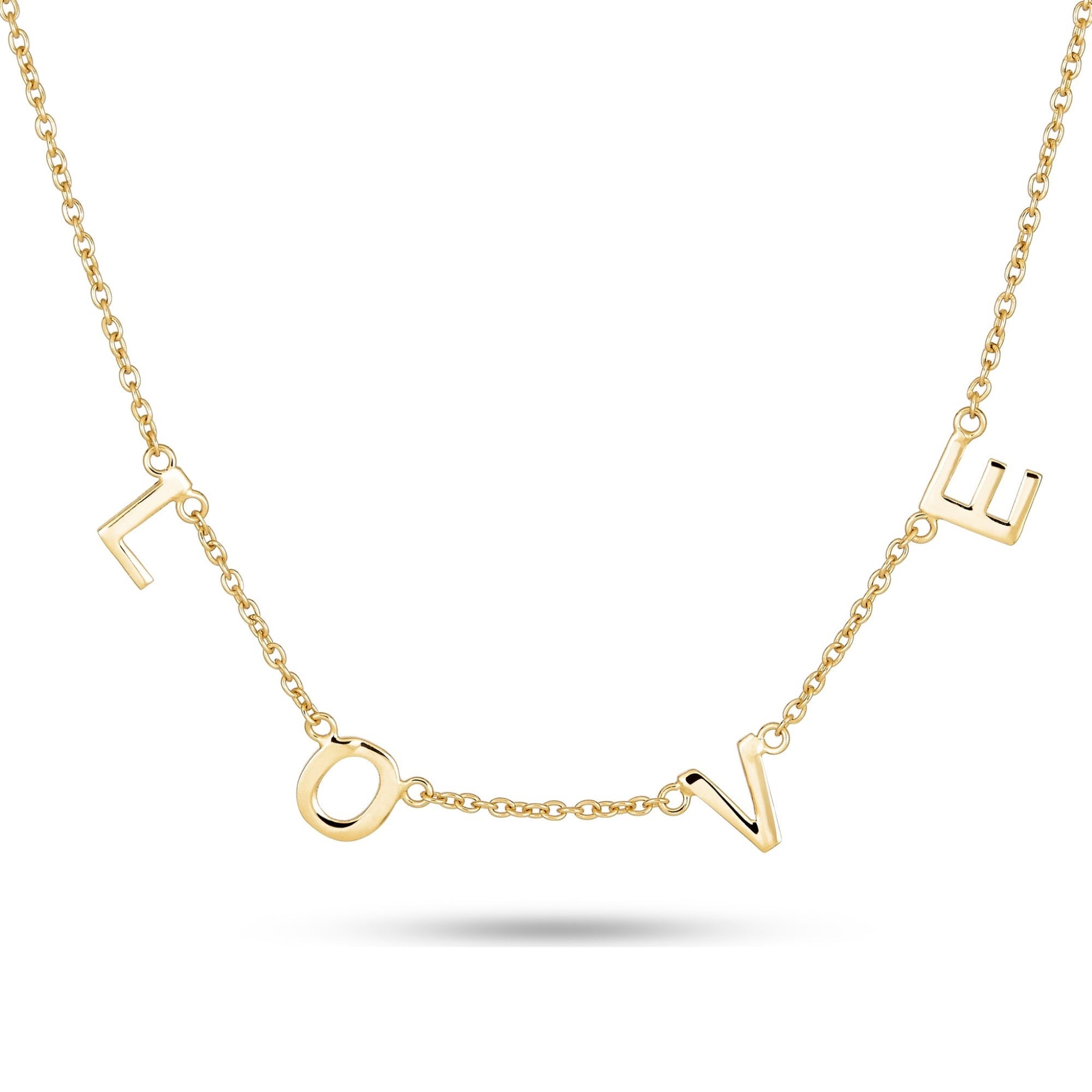 Gold Vermeil LOVE Necklace | Gold Vermeil