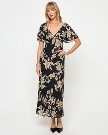 Petal To The Metal | Badge:New Arrival_#B2AC88_#ffffff' Floral chiffon maxi dress