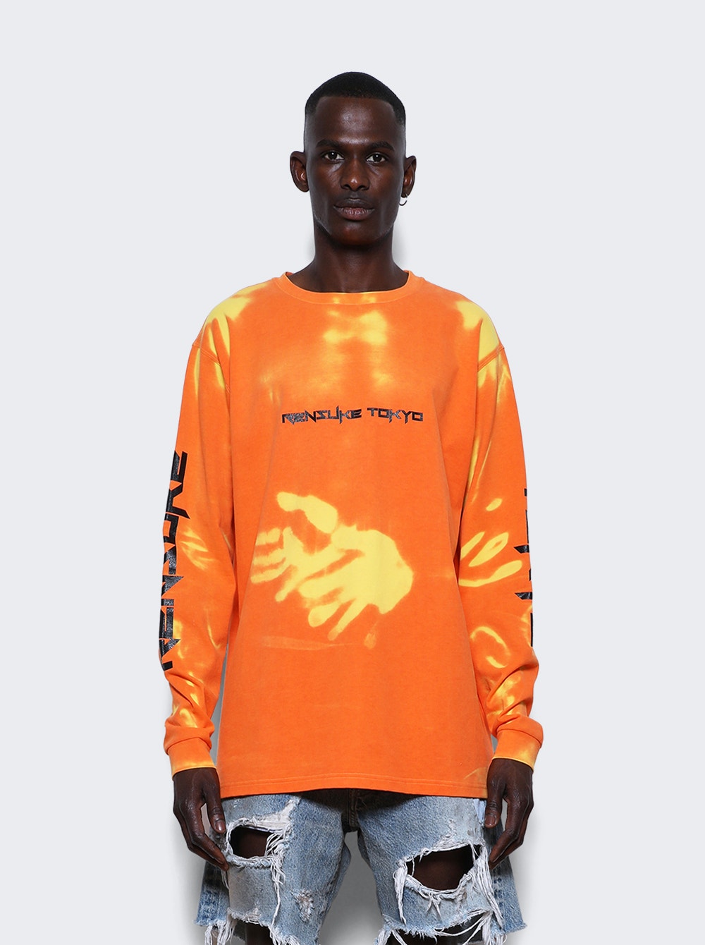 RENSUKE TOKYO | Long Sleeve Loose Fitting Tee And Yellow | Orange