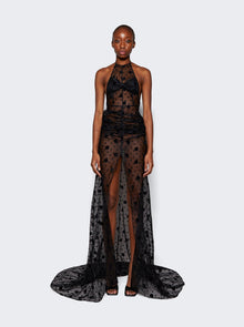 Women | LaQuan Smith | Halter Gown With Bow Detail | Black