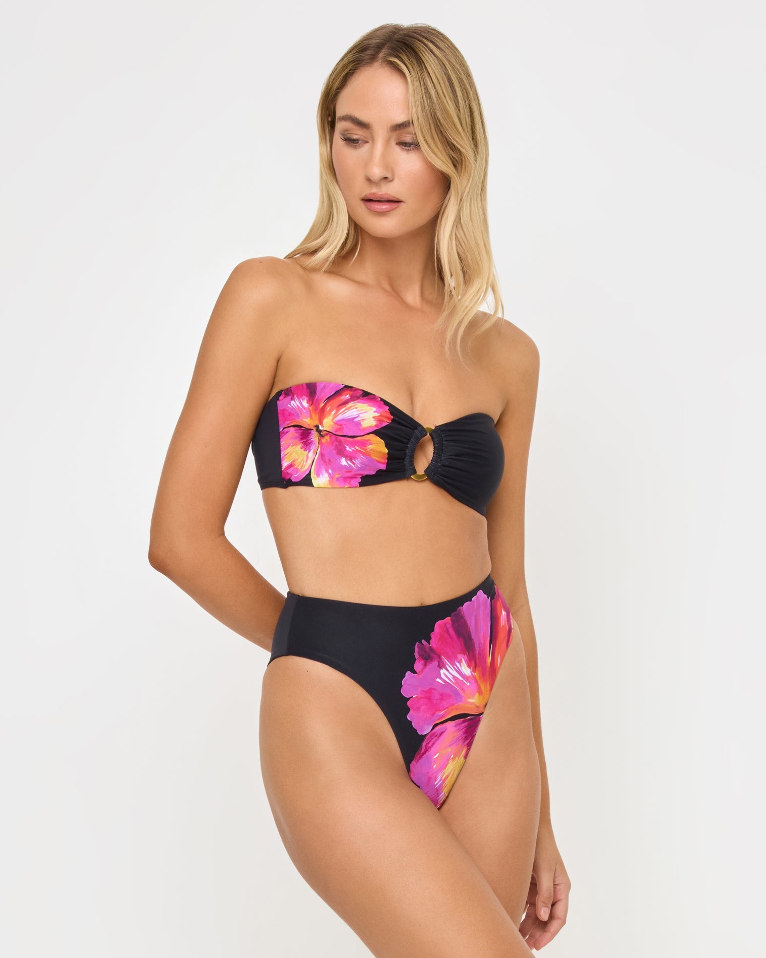 Jasper Bikini Top | After Midnight Hibiscus