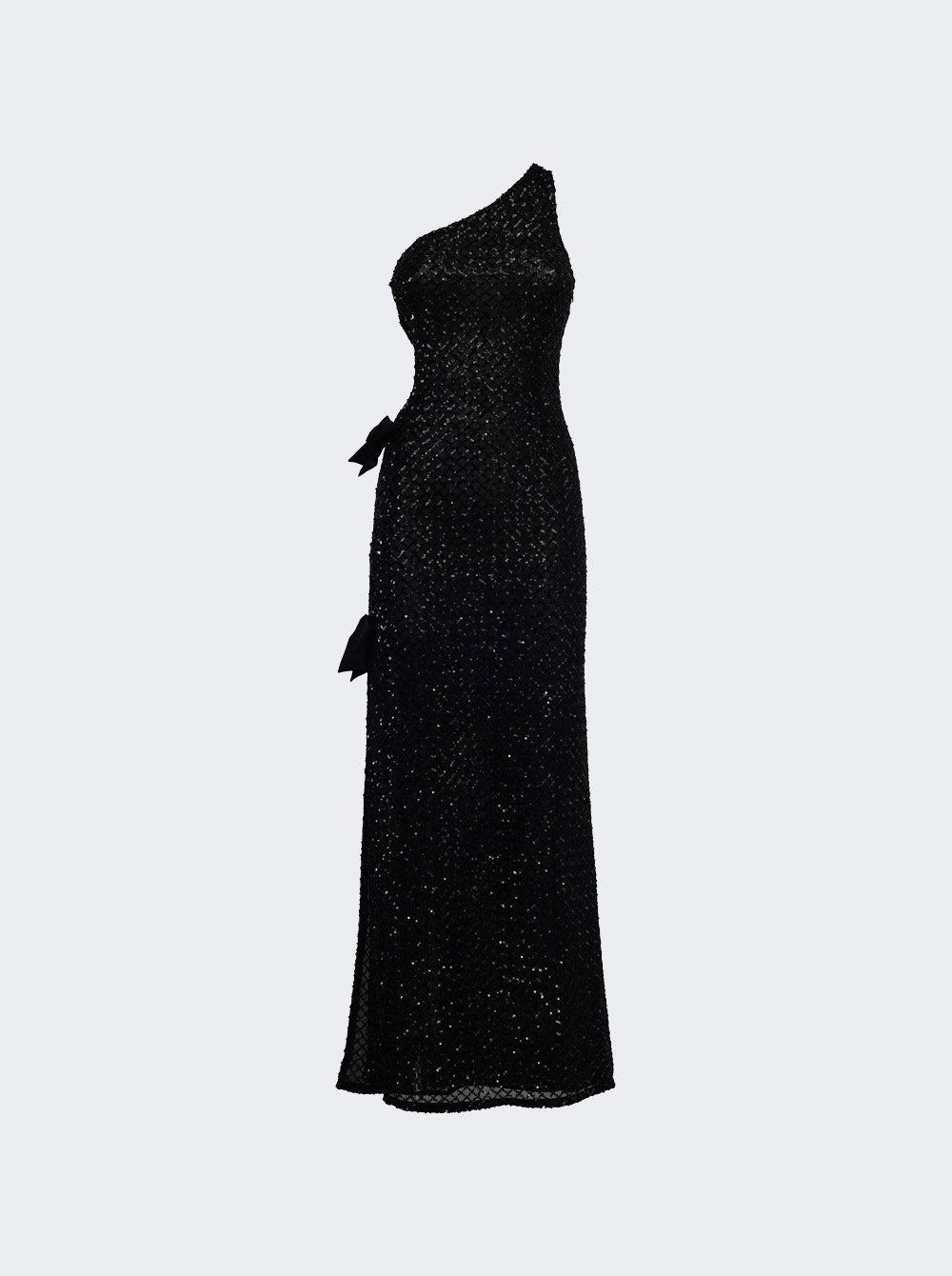 Women | La Semaine | One Shoulder Gown | Black Paillettes