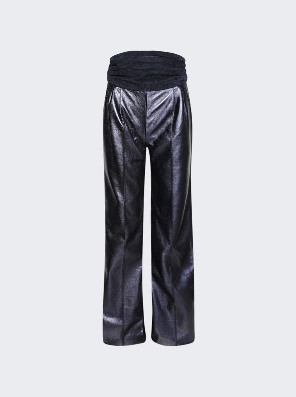 Women | LaQuan Smith | Trouser With Satin Cummerbund Navy | Blue