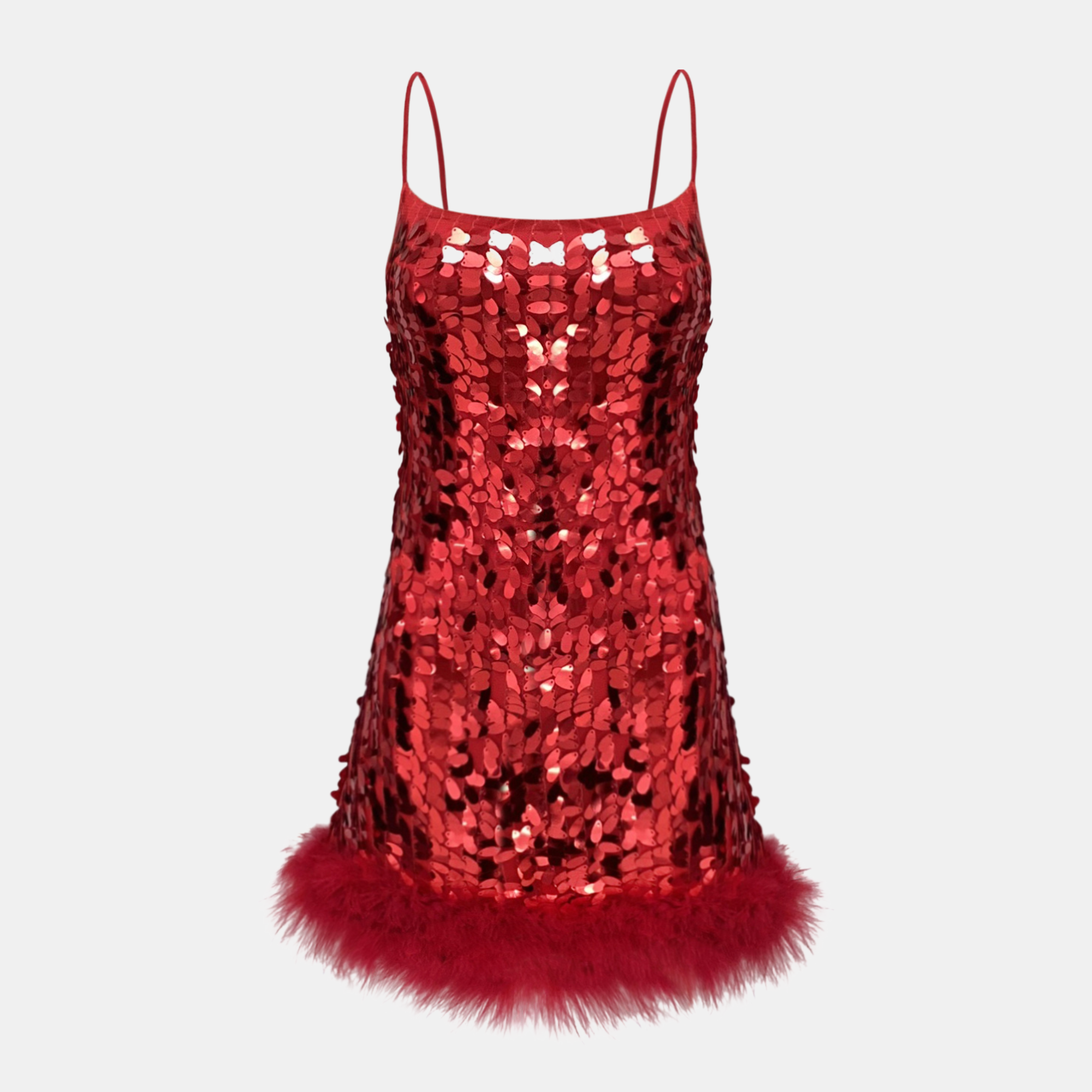 OW Collection LUNA Sequin Dress Account 194 - Bordeaux