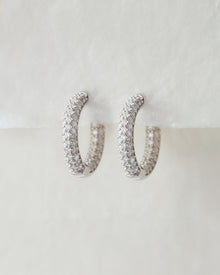 The Amalfi Huggies | 14K White Gold | 1 CT Real Diamonds