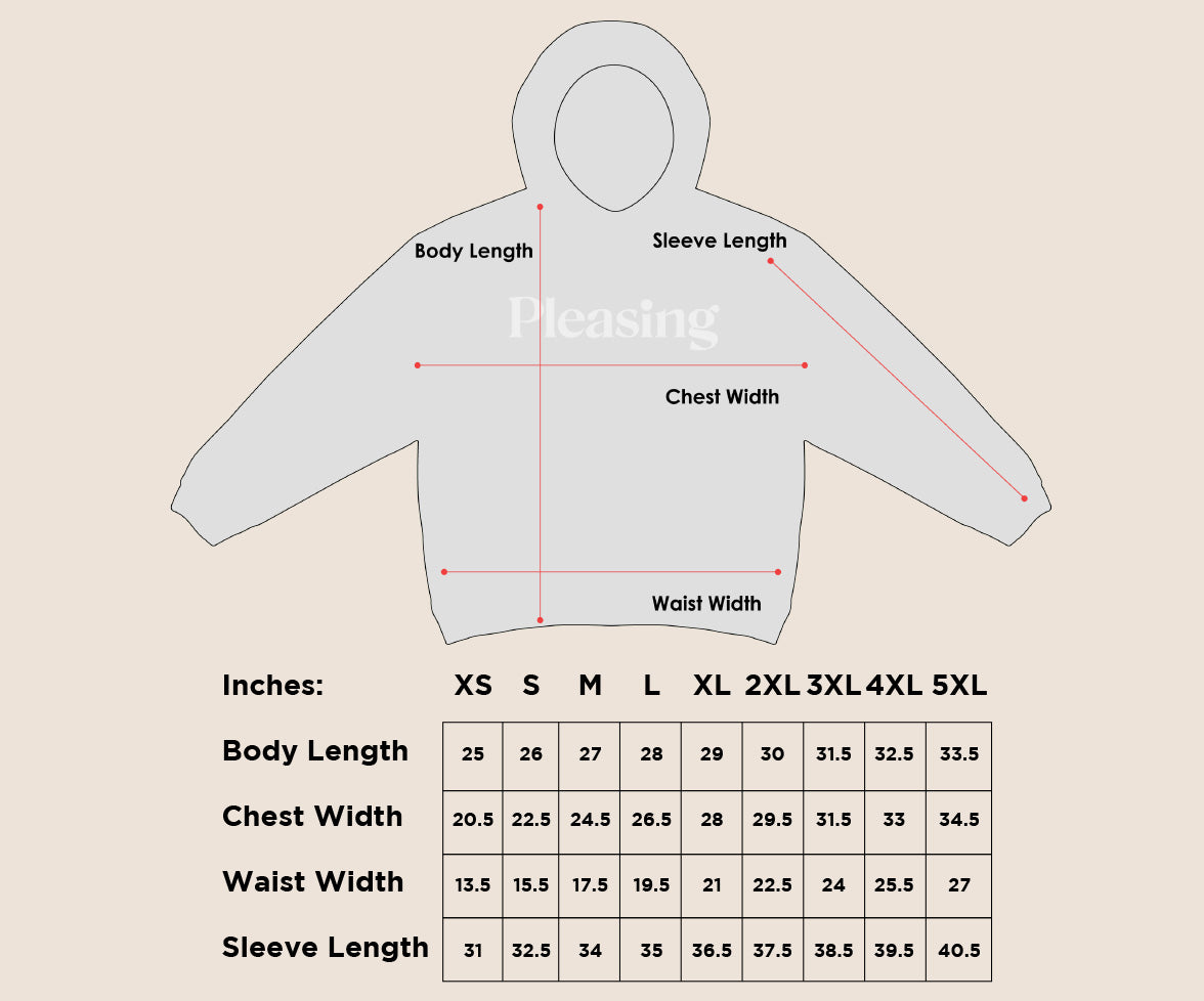 Product size guide