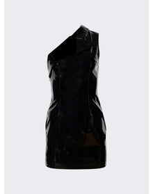 LaQuan Smith | Women | One Shoulder Collared Mini Dress | Black