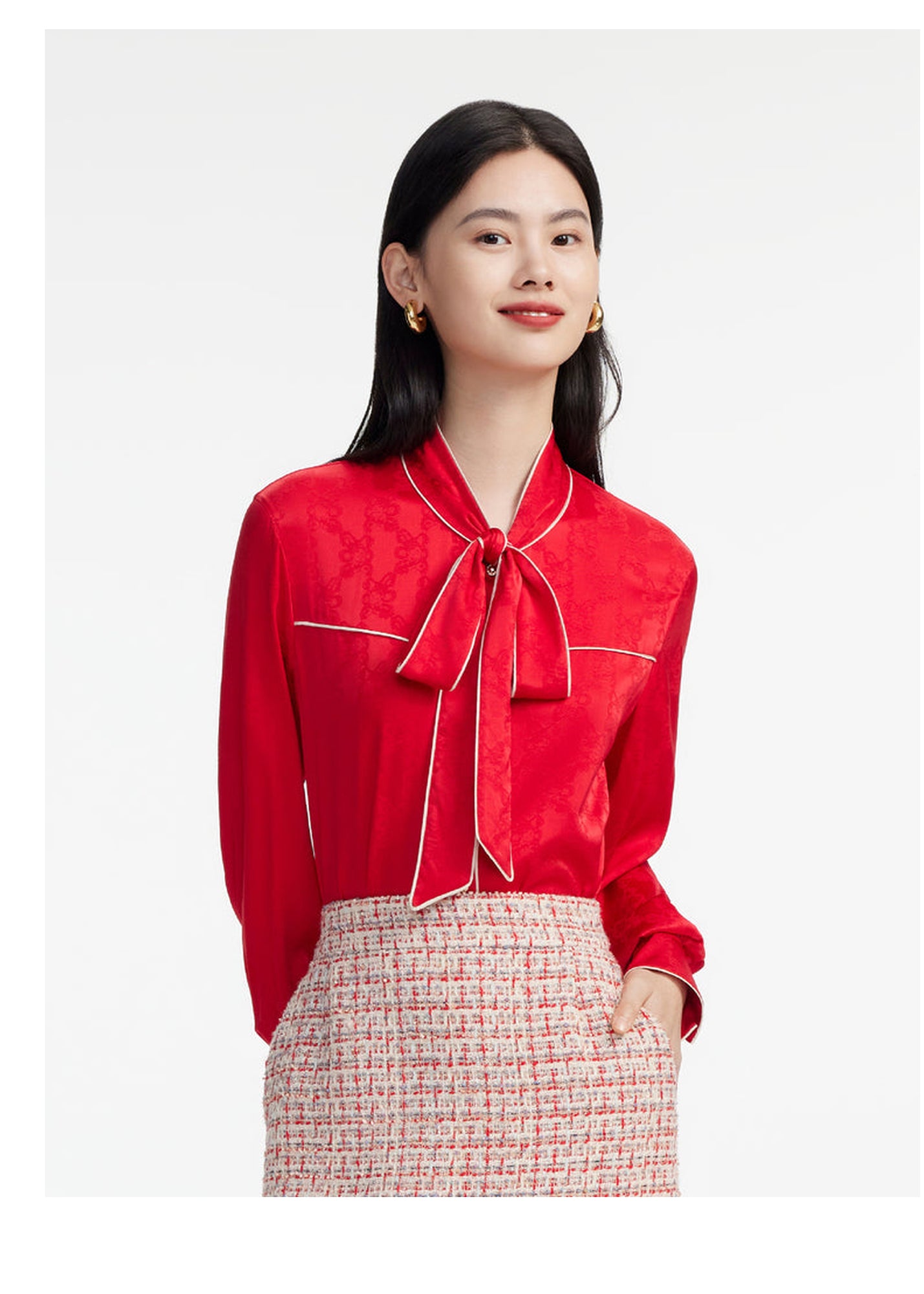 Lace-up Shirt | Red