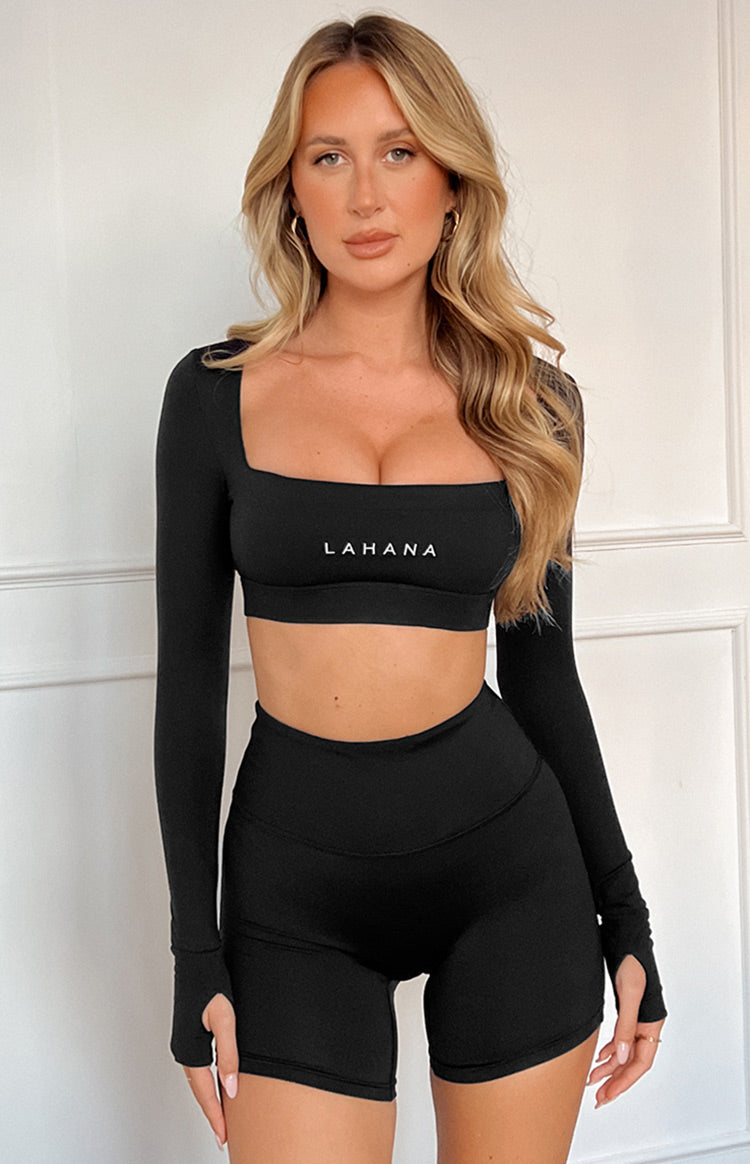 Lahana Chi Chi Long Sleeve Top | Black