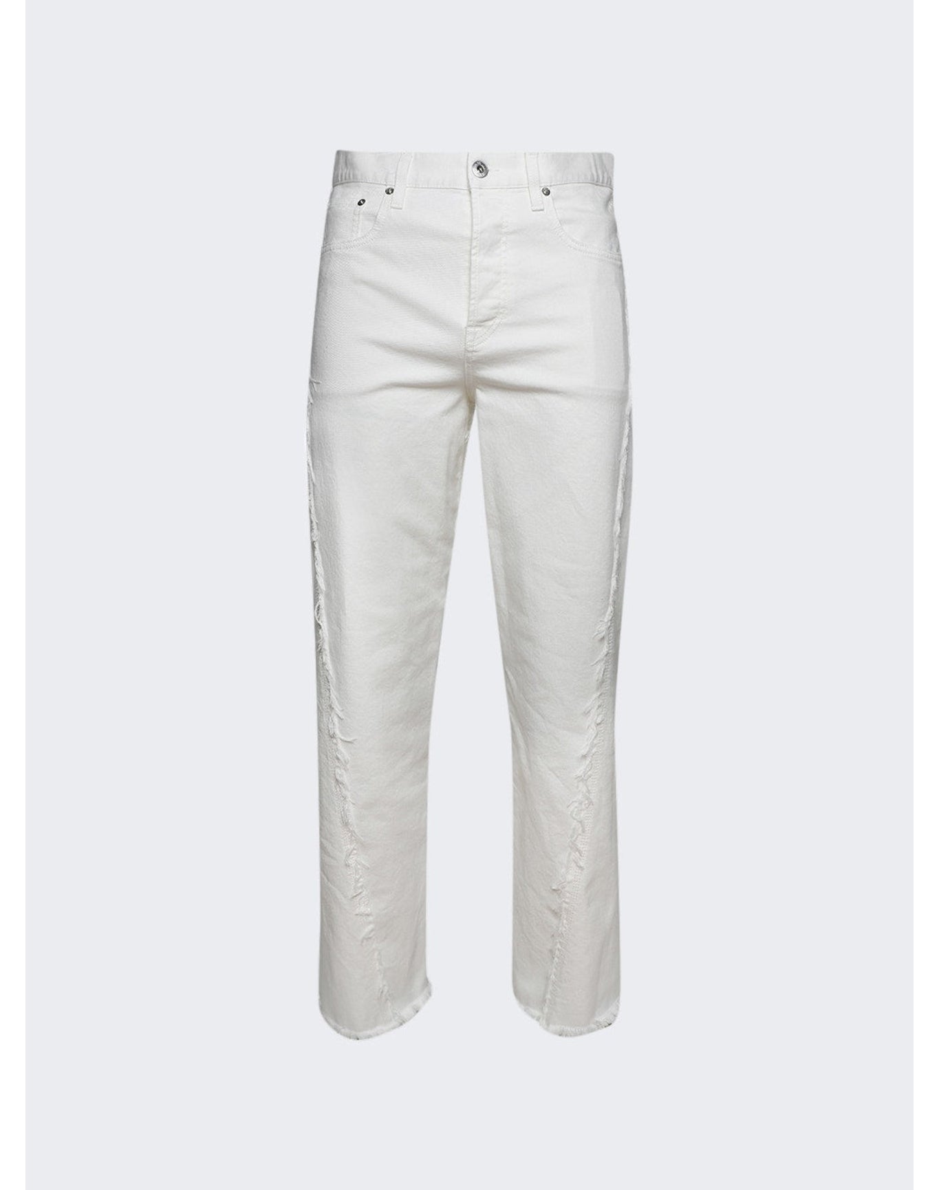 Lanvin | Men | Twisted Wide Leg Jeans | Optic White