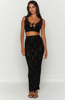 Late Night Maxi Skirt | Black