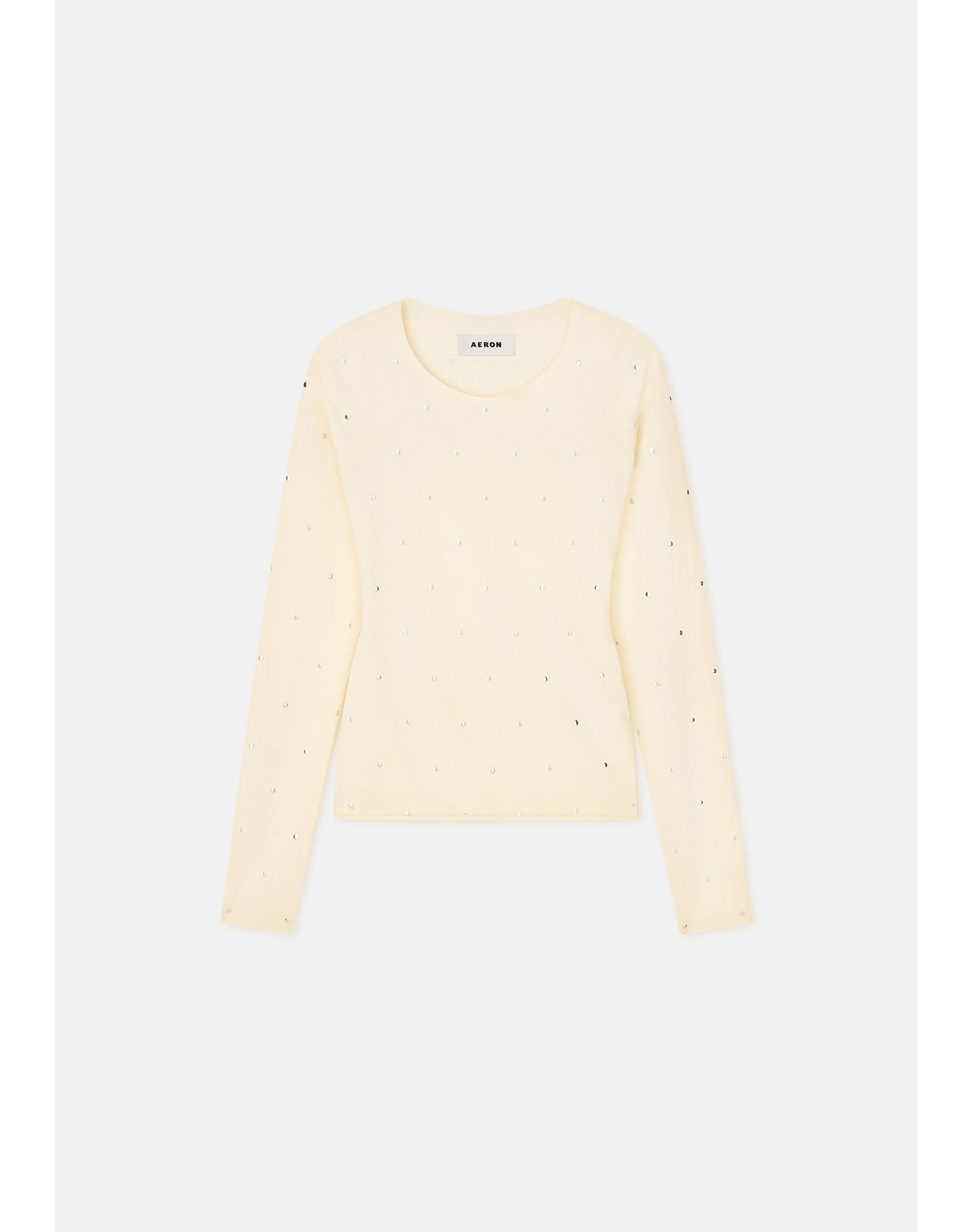 Leanne | Sheer Long Sleeved Top | Ivory
