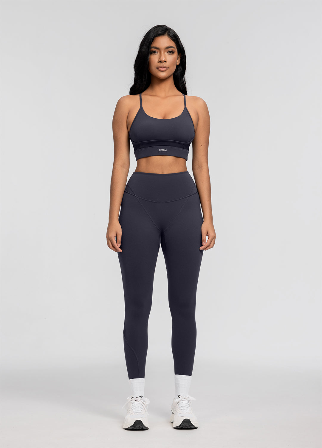 High-Waisted Stretch Performance Leggings | Charcoal