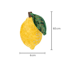Rhinestone Accented Lemon Claw Clip - Adina's Jewels