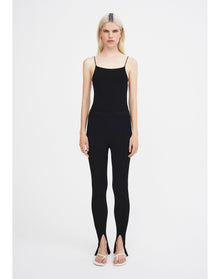 Leo Eco Stretch | Slit Leggings | Black