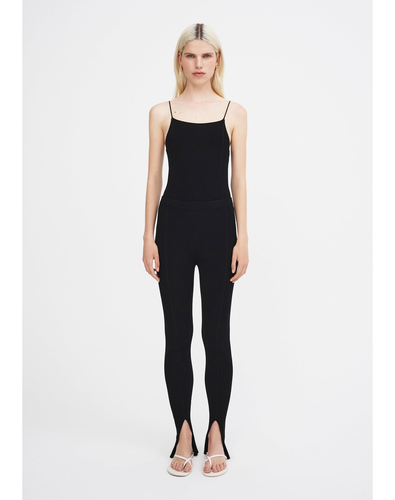 Leo Eco Stretch | Slit Leggings | Black