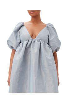 Light Shiny Taffeta Long Dress | Powder Blue