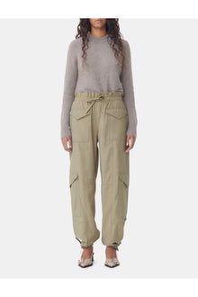 Light Slub High Waist Pocket Trousers | Aloe
