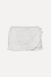 BELLA HADID Little Miss Mini Shorts Salt Air Eyelet