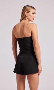 Liz Crepe Romper | Black