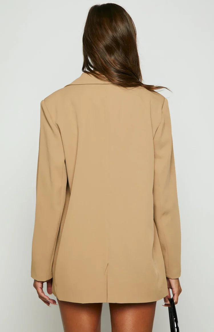 Logan Oversized Blazer | Tan