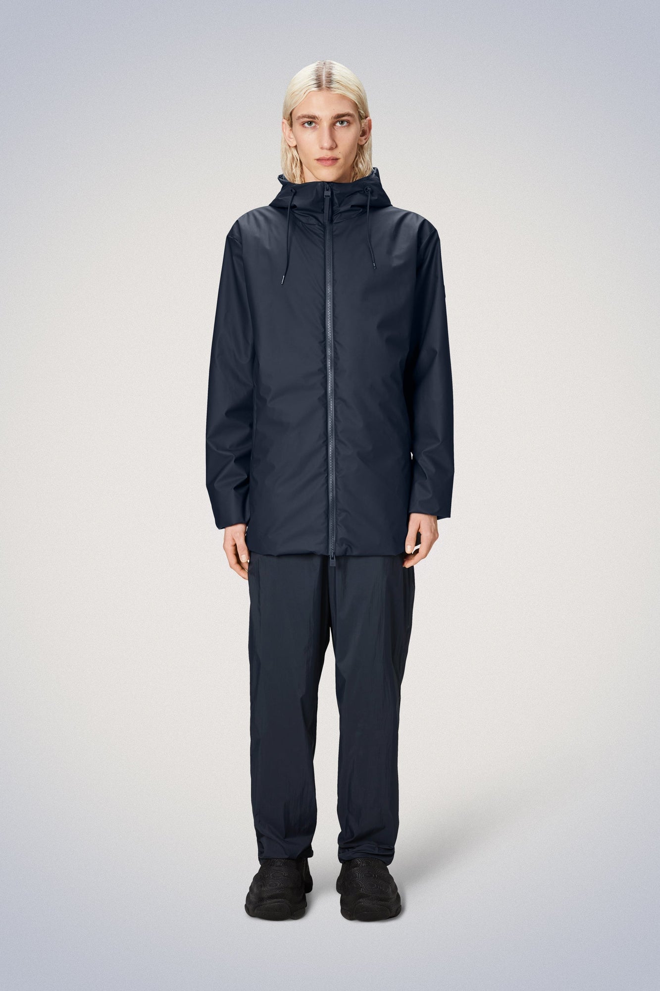 Rains Lohja Long Jacket Jackets 47 Navy