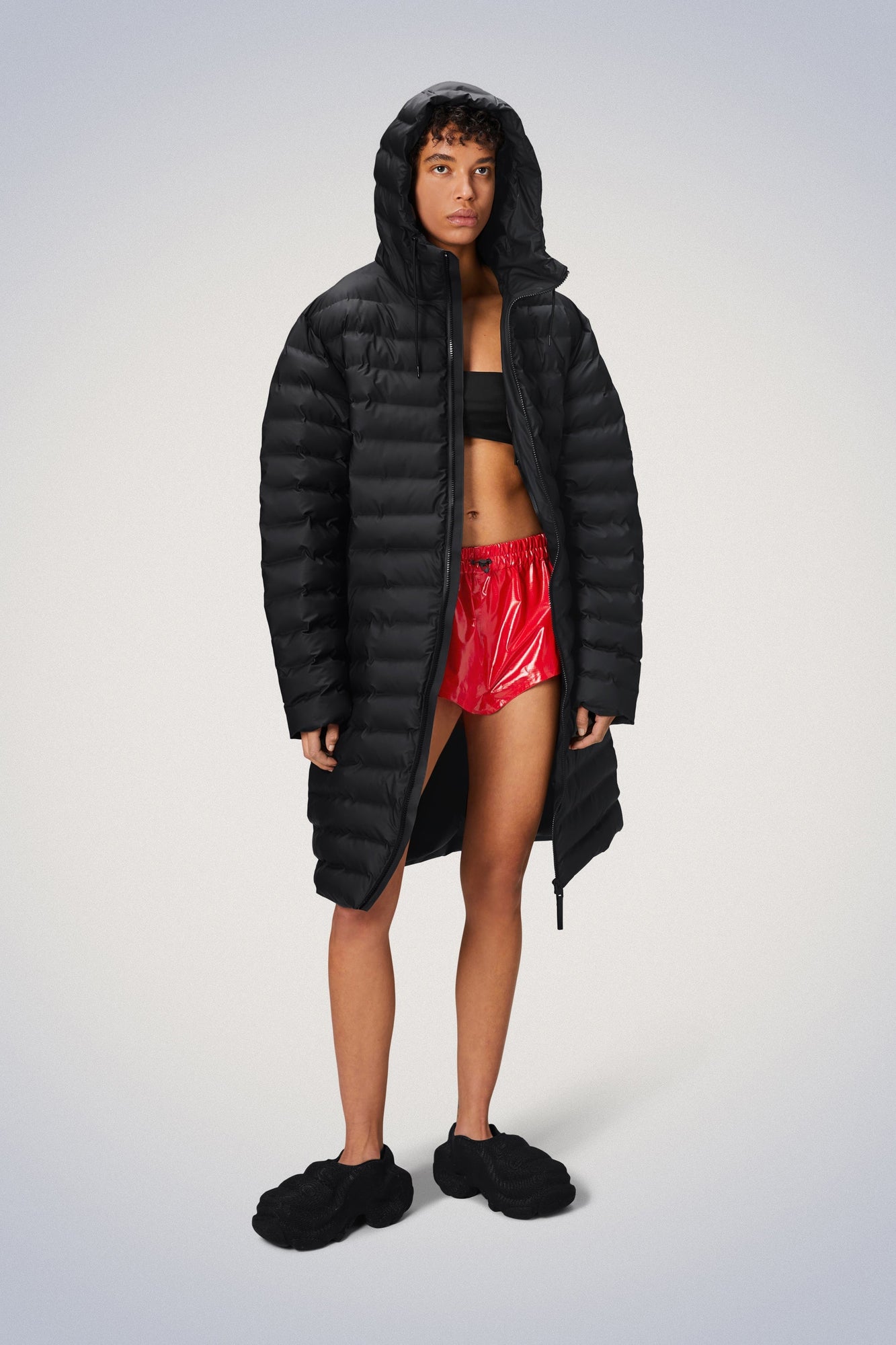 Rains Lohja Longer Puffer Jacket Jackets 01 Black