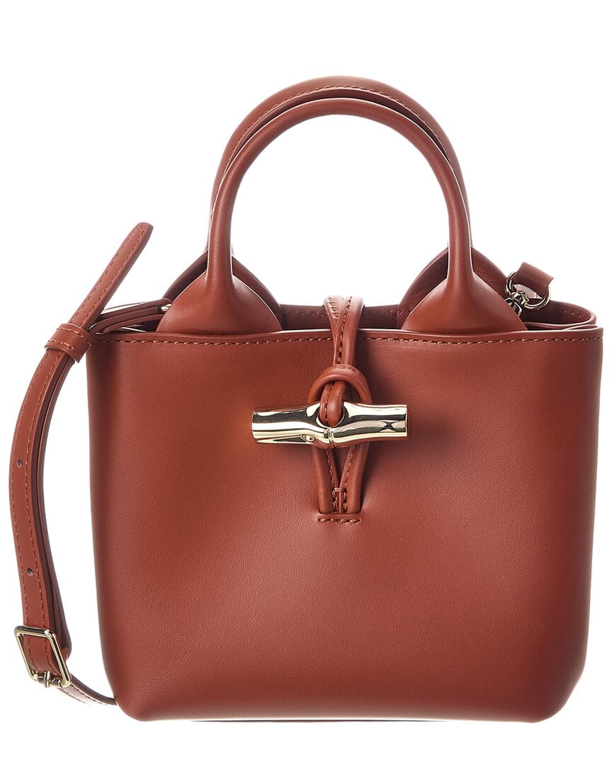 Longchamp | Womens | Le Roseau XS Leather Handbag | Brown