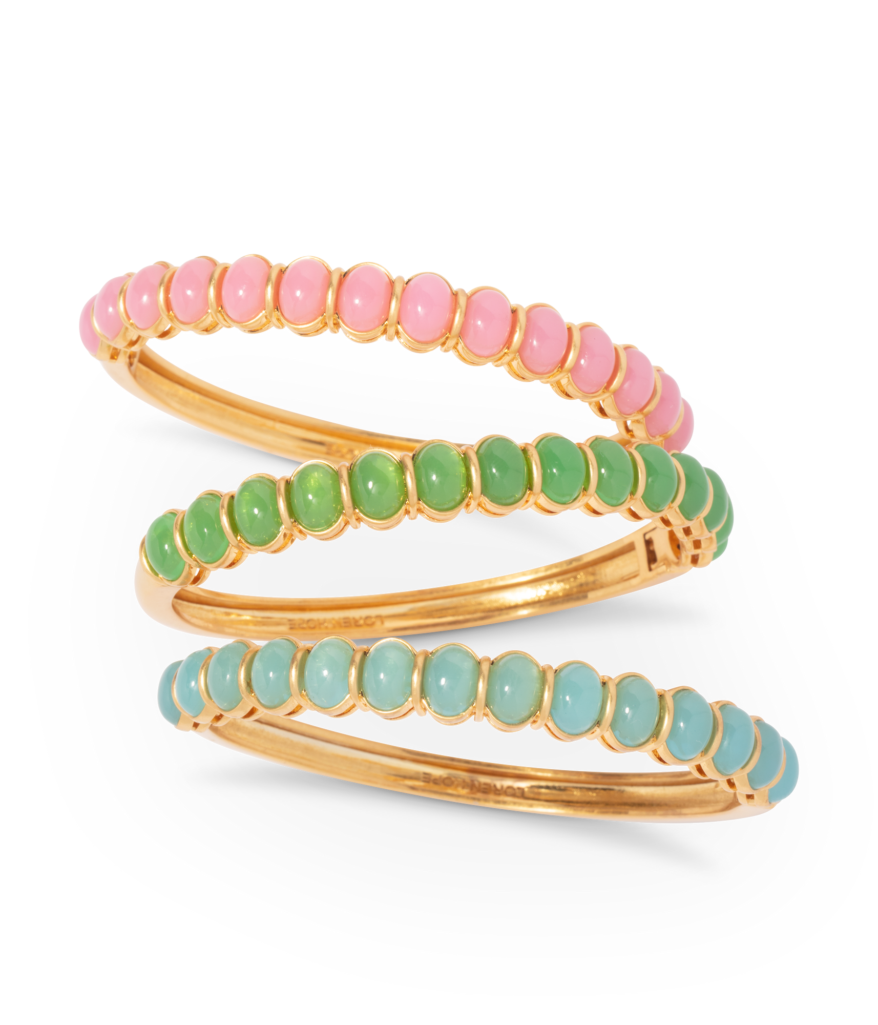 Lillian Bangle Bracelet in Aqua - Loren Hope