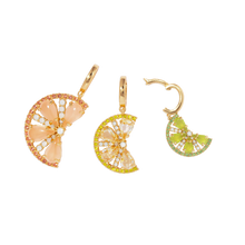 Citrus Slice Charm Trio Pendant Set | Multicolor