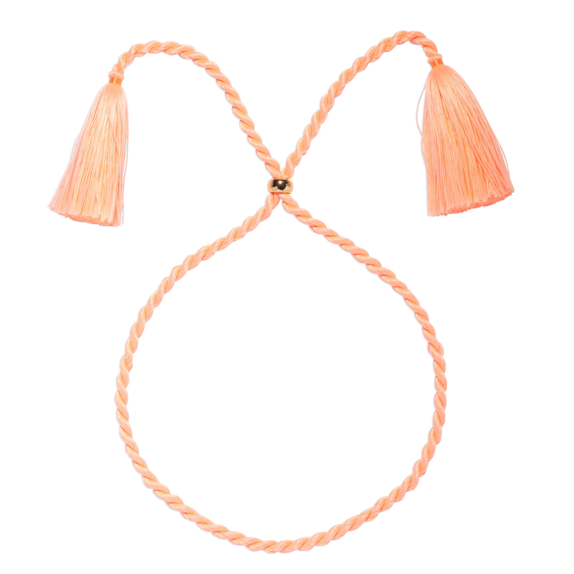 Marina Silk Cord Necklace in Coral - Loren Hope