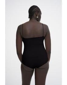 Lourde Eco Stretch | Ribbed-Knit Cami Body | Black