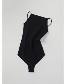 Lourde Eco Stretch | Ribbed-Knit Cami Body | Black