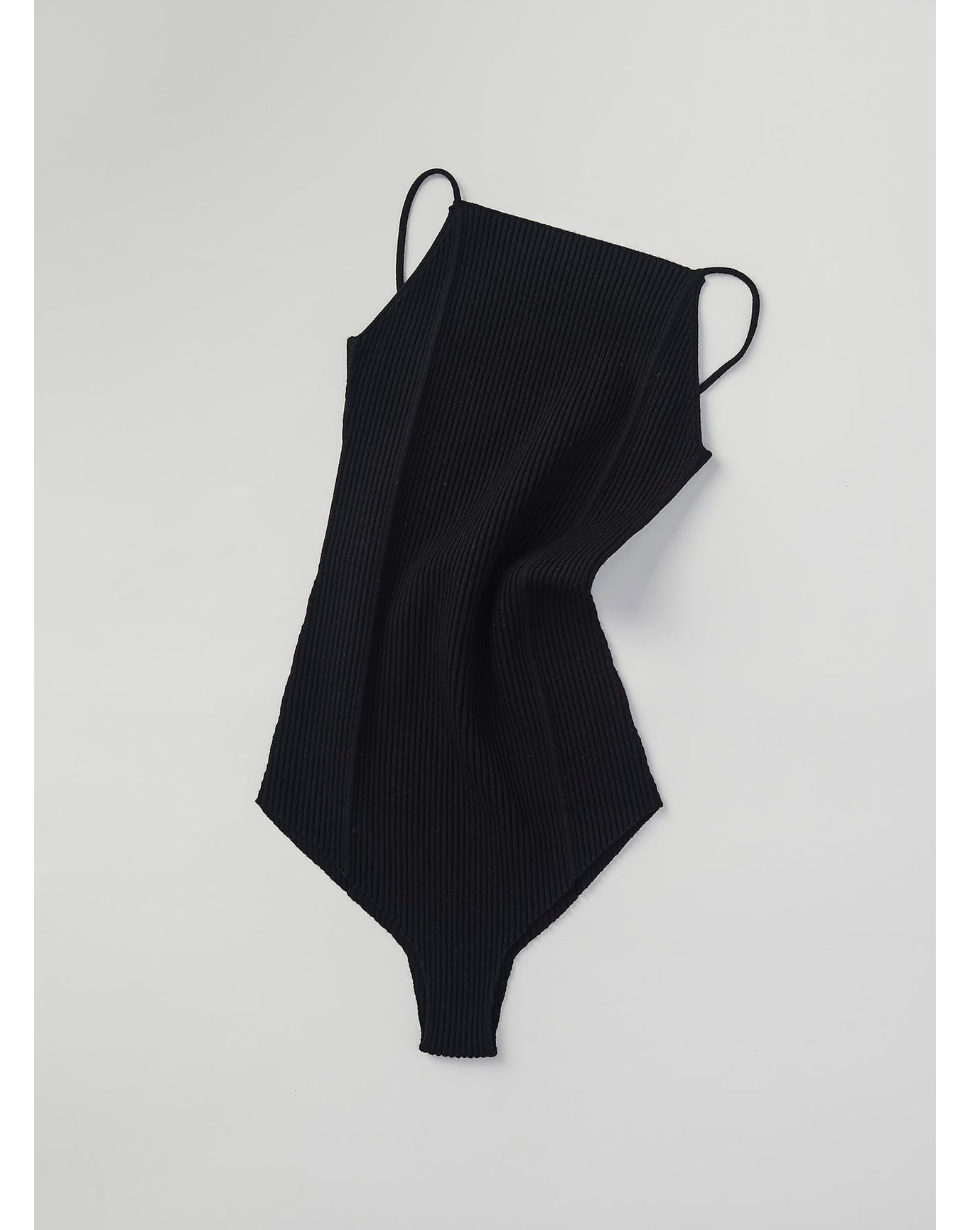 Lourde Eco Stretch | Ribbed-Knit Cami Body | Black