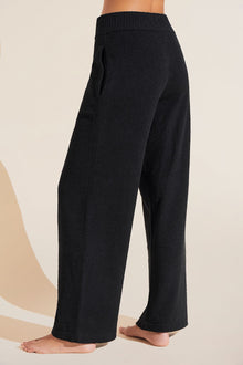 Recycled Boucle Relaxed Fit Pant | Black
