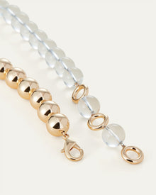 Glass Beads | Lyra Necklace | Gold Tone Dipped Brass