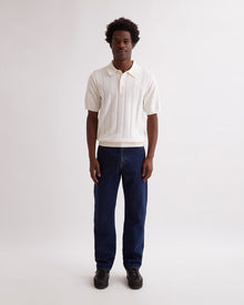 Ivory | Jahmad Mini Cable Knit Polo