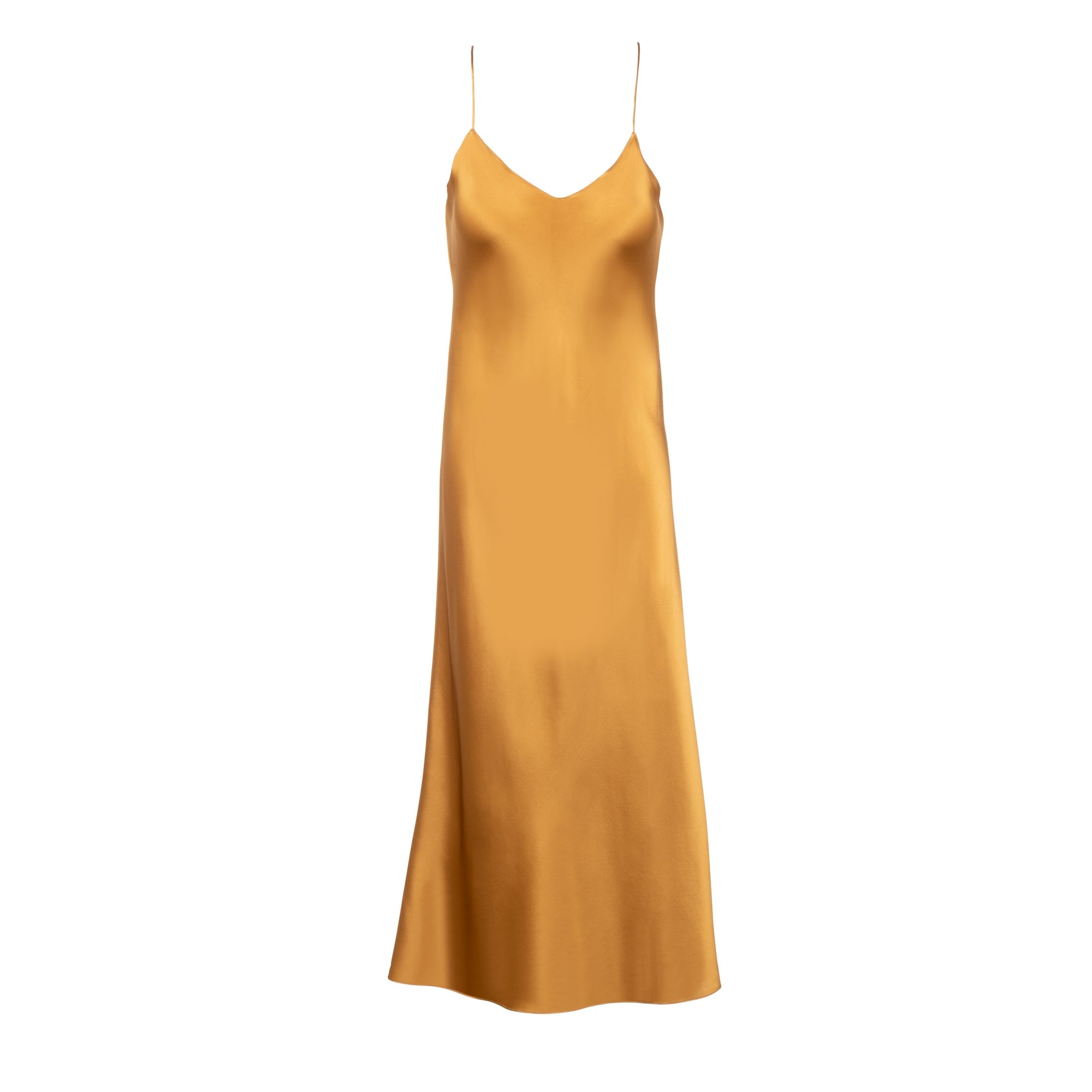 New Bronze Midi Slip Dress | Bronze