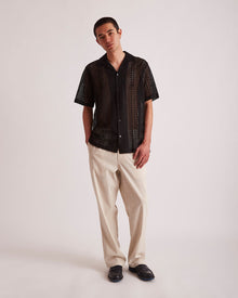 Black | Canty Cotton Lace SS Shirt