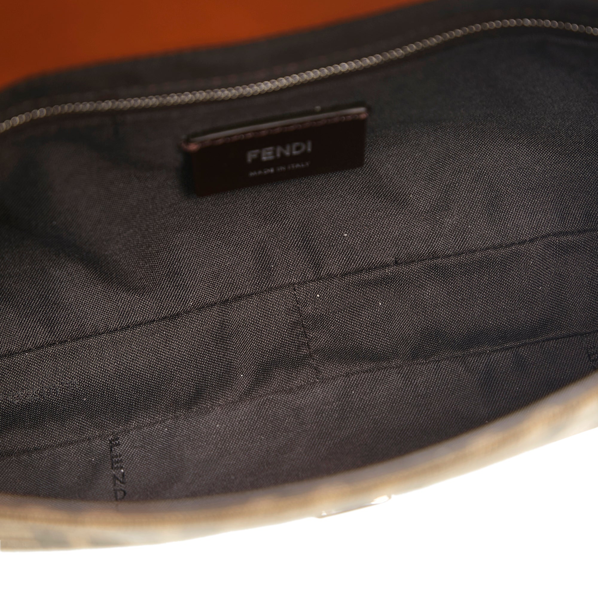 Fendi | Pre-Owned Zucca Convertible Leather Belt Bag | Brown