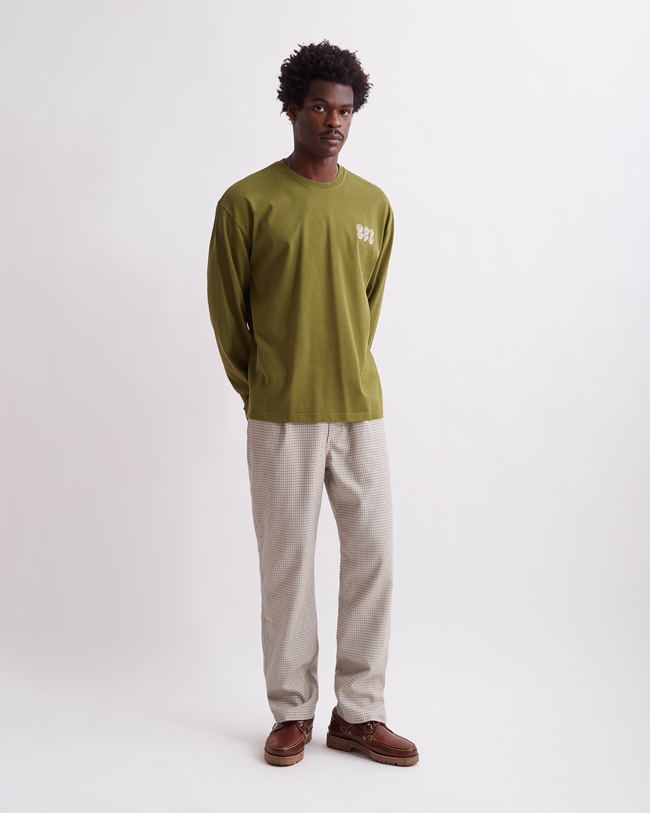 Mayfly | Collage Stack Relaxed Long Sleeve Tee | Saturdays NYC