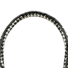 Dior | Pre-Owned Large Canvas Houndstooth Embroidered Book Tote - II | Black