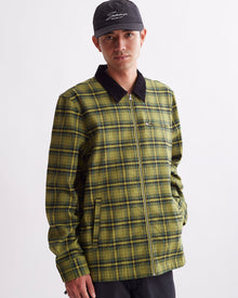 Mayfly | Ryan Zip Front Flannel Shirt | Saturdays NYC